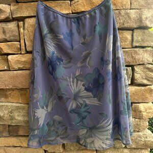 Connected Petite Apparel Blue & Purple Skirt Size M